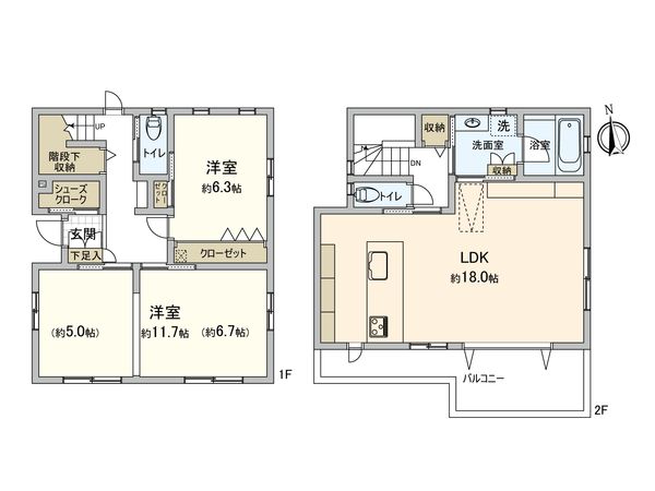 狭山市笹井1丁目 戸建 間取図(平面図) 間取図(平面図)