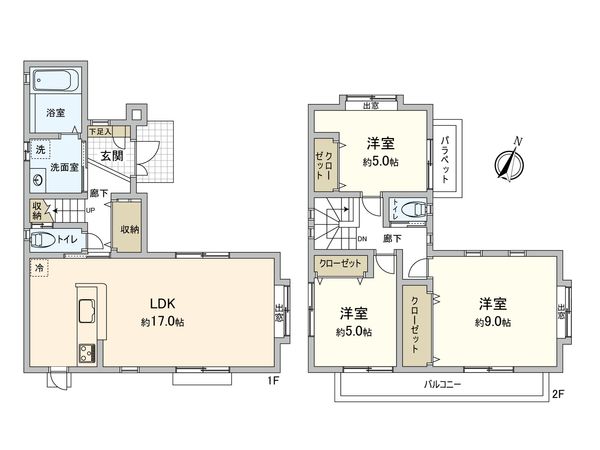 入間市宮前町 戸建 間取図(平面図) 入間市宮前町 戸建 間取図(平面図)