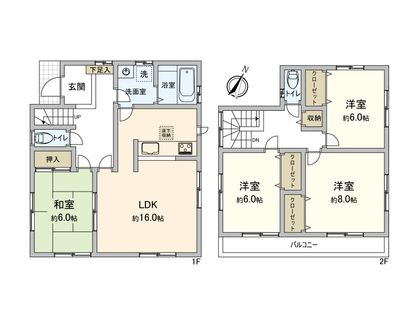 入間市宮寺 戸建 間取図(平面図)