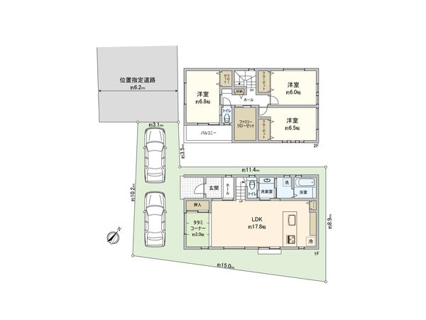 入間市東藤沢8丁目 新築戸建 間取図(平面図) 間取図(平面図)