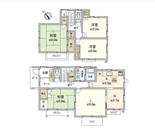 狭山市柏原 戸建 間取図(平面図) 間取図(平面図)
