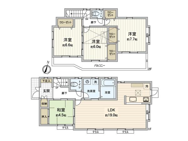 入間市新光 戸建 間取図(平面図) 入間市新光 戸建 間取図(平面図)