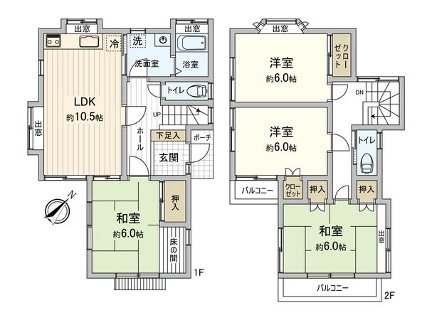 入間市久保稲荷4丁目 戸建 間取図(平面図) 入間市久保稲荷4丁目 戸建 間取図(平面図)
