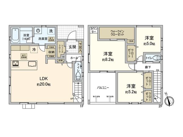 飯能市笠縫 戸建 飯能笠縫土地区画整理事業地区内(仮換地) 間取図(平面図)