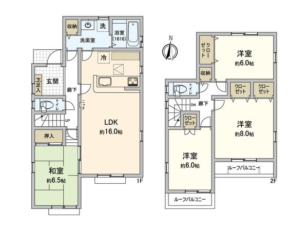 入間市小谷田 戸建 間取図(平面図)