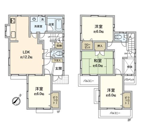 入間市東町4丁目 戸建 間取図(平面図)