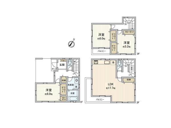 入間市野田 戸建 間取図(平面図)