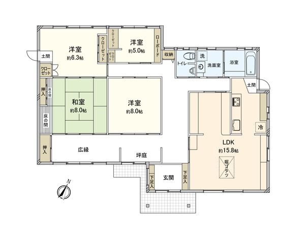 入間市扇台5丁目 戸建 扇台土地区画整理事業地区内(仮換地) 間取図(平面図)