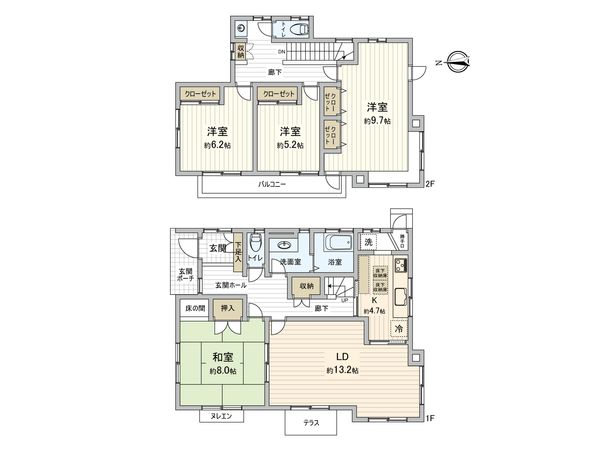 日高市横手2丁目 戸建 間取図(平面図) 日高市横手2丁目 戸建 間取図(平面図)