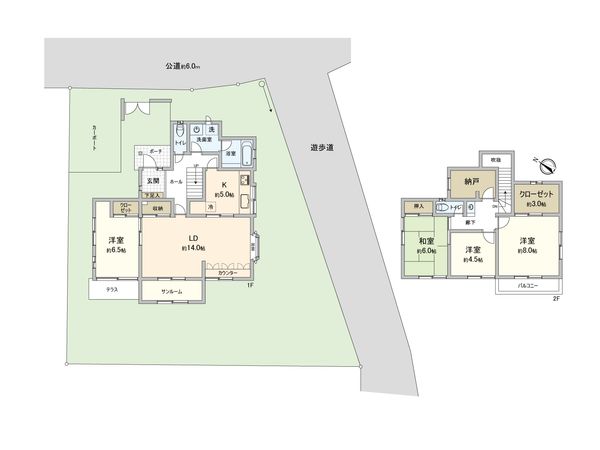 飯能市美杉台4丁目 戸建 間取図(平面図) 飯能市美杉台4丁目 戸建 間取図(平面図)