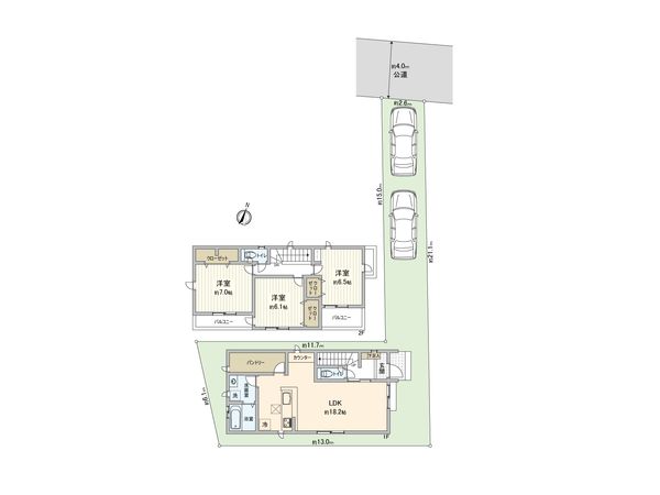 入間市下藤沢 新築戸建 間取図(平面図) 入間市下藤沢 新築戸建 間取図(平面図)