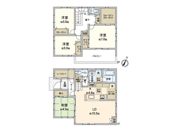 入間市狭山台1丁目 戸建 間取図(平面図)