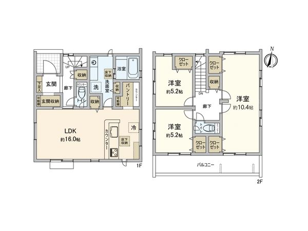 入間市野田 新築戸建 間取図(平面図)