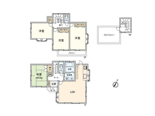 入間市小谷田1丁目 戸建 間取図(平面図) 入間市小谷田1丁目 戸建 間取図(平面図)