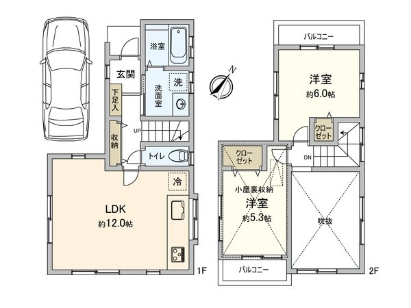 狭山市笹井2丁目 戸建 間取図(平面図)