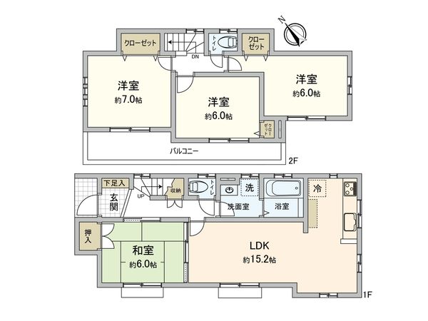 入間市久保稲荷4丁目 戸建 間取図(平面図) 入間市久保稲荷4丁目 戸建 間取図(平面図)