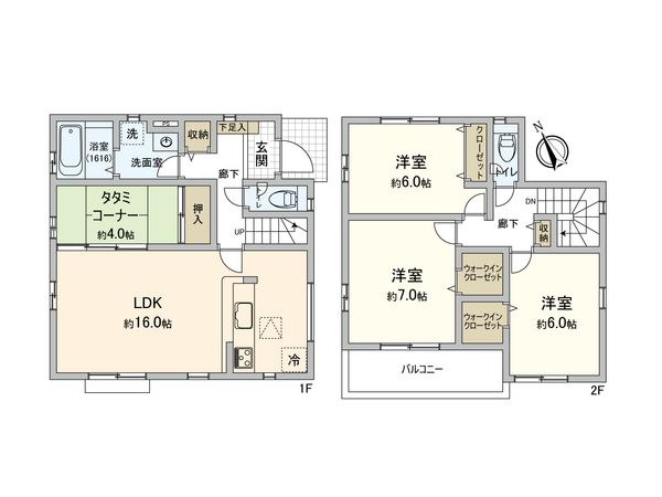 入間市扇町屋二丁目 戸建 間取図(平面図)