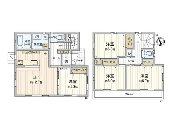 飯能市新町 戸建 間取図(平面図)