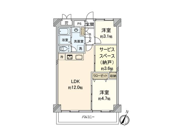 新所沢グリーンハイツ 間取図(平面図) 間取図(平面図)