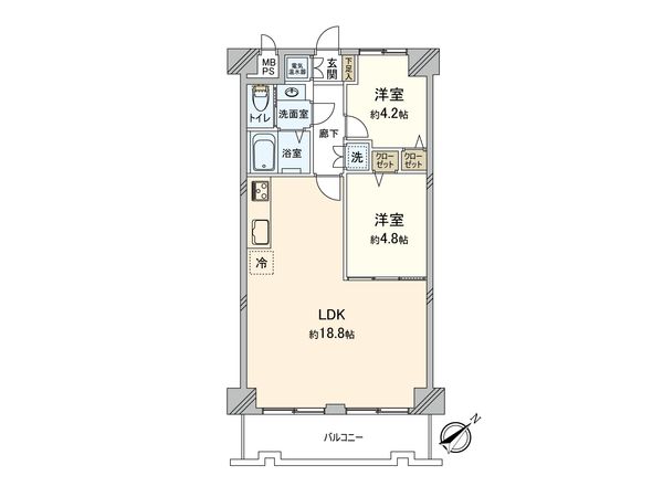 ワコー第1新狭山マンション 間取図(平面図) 間取図(平面図)