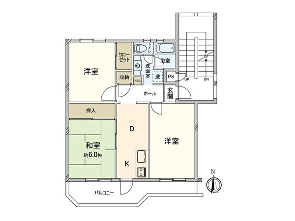 入間ビレッジ 3号棟 間取図(平面図)