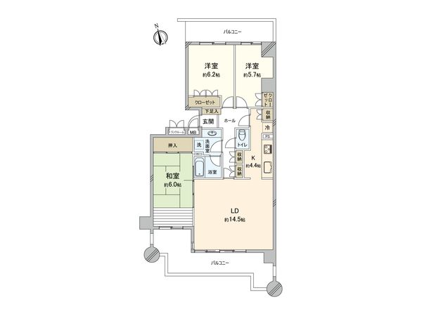 エステスクエア武蔵藤沢 間取図(平面図) 間取図(平面図)