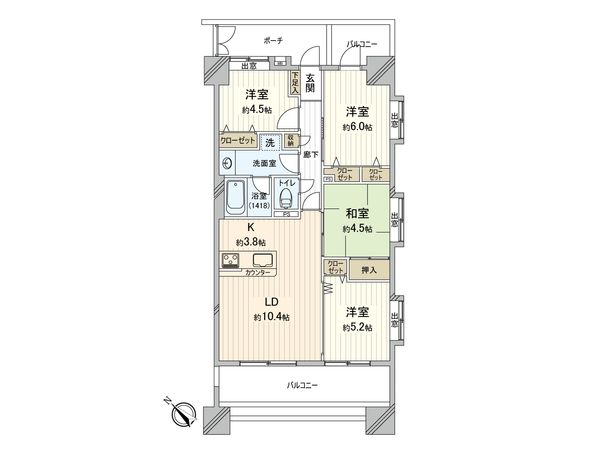 ステラコート狭山 間取図(平面図) 間取図(平面図)