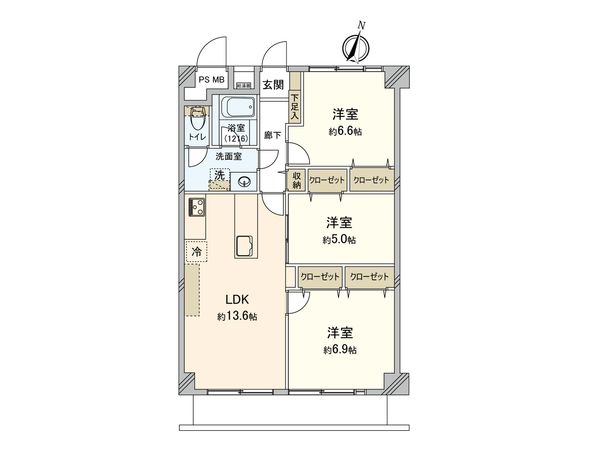 コーポ入間 間取図(平面図) 間取図(平面図)