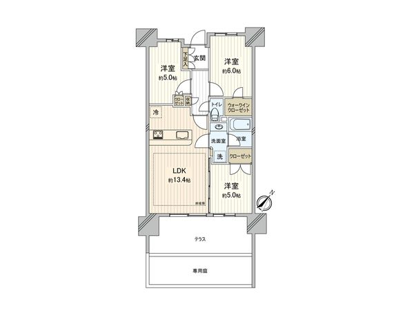 ライオンズ狭山グランテラス 間取図(平面図) ライオンズ狭山グランテラス 間取図(平面図)