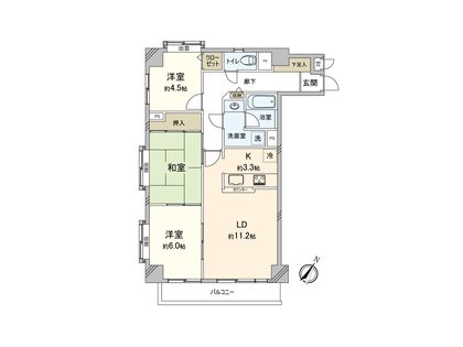 ライオンズマンション稲荷山公園 間取図(平面図)