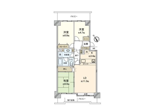 東建ニューハイツ入間 間取図(平面図) 東建ニューハイツ入間 間取図(平面図)