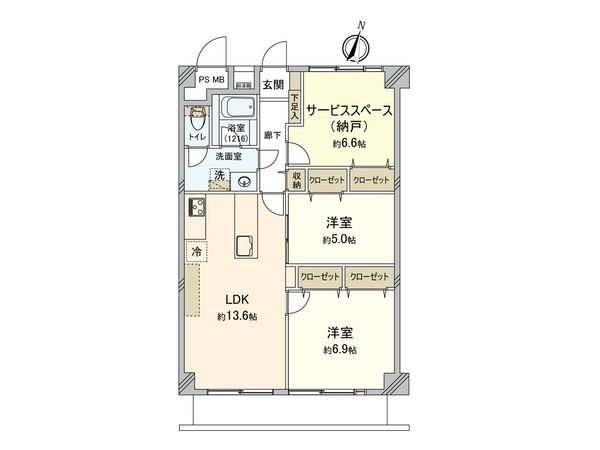 コーポ入間 間取図(平面図) コーポ入間 間取図(平面図)