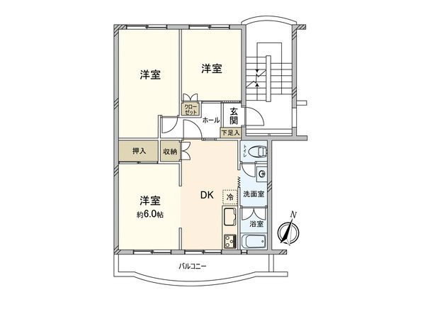 ハイネス入間ガーデニア 1号棟 間取図(平面図)