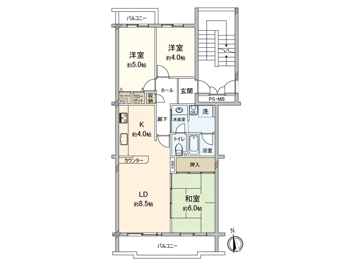 入間駅前プラザ 19号棟 間取図(平面図) 間取図(平面図)