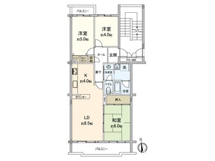 入間駅前プラザ 19号棟 間取図(平面図) 間取図(平面図)