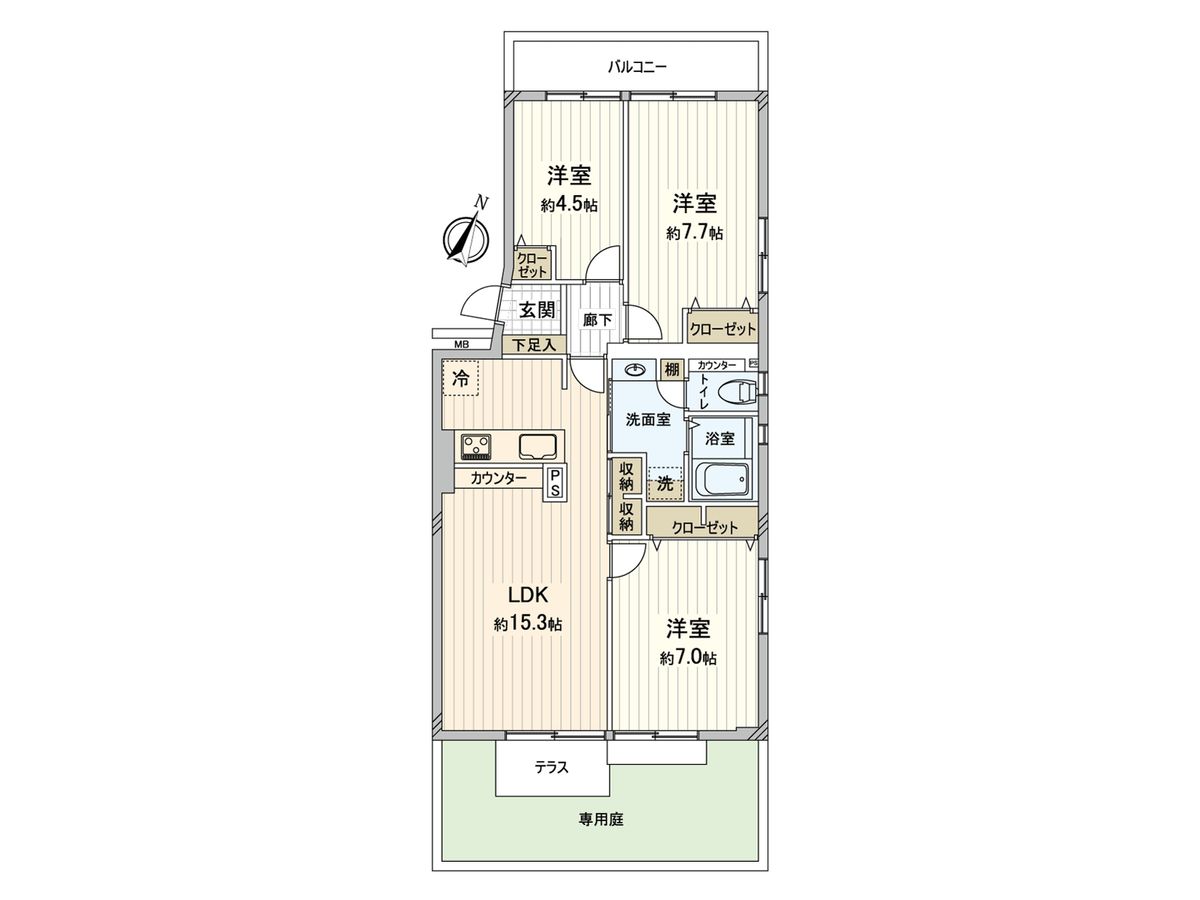 入間駅前プラザ 1号棟 間取図(平面図) 間取図(平面図)