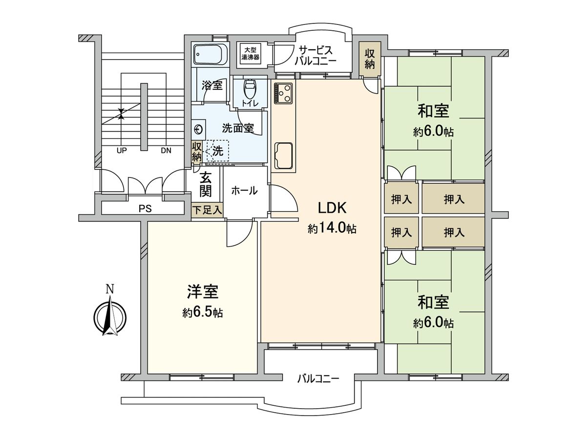 西武狭山グリーンヒル 15号棟 間取図(平面図) 間取図(平面図)