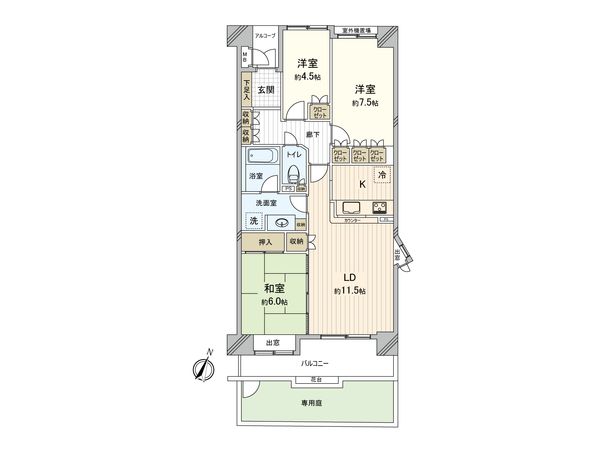 中銀第二稲荷山公園マンシオン 間取図