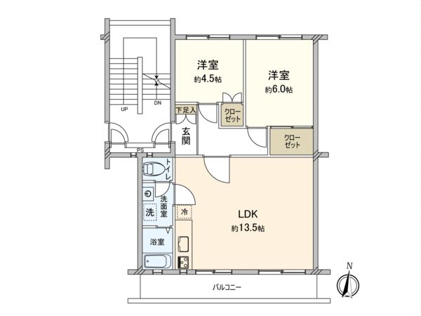 西武狭山グリーンヒル 4号棟 間取図(平面図) 間取図(平面図)