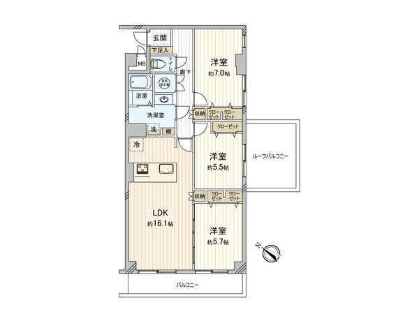 ヴァンヴェール入間 間取図(平面図) ヴァンヴェール入間 間取図(平面図)
