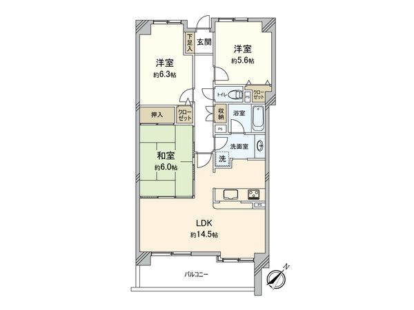 プランヴェール入間武蔵野Ⅱ番館 間取図(平面図) プランヴェール入間武蔵野Ⅱ番館 間取図(平面図)