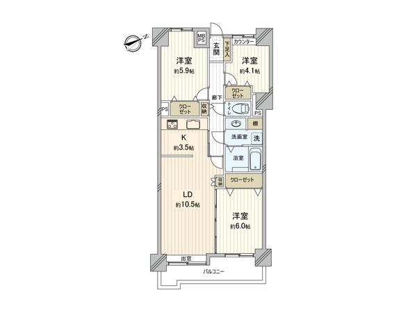 東建ニューハイツ入間Ⅱ 間取図(平面図) 東建ニューハイツ入間Ⅱ 間取図(平面図)