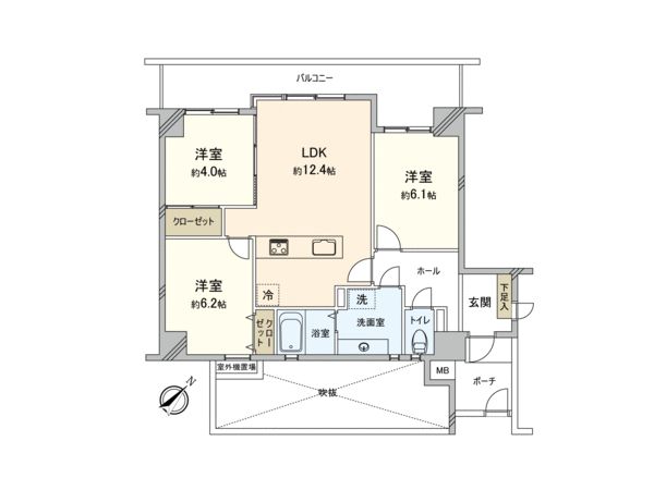 パレ入間シティ 間取図(平面図) パレ入間シティ 間取図(平面図)
