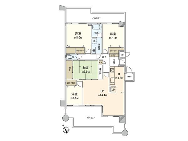 エステスクエア武蔵藤沢 間取図(平面図) エステスクエア武蔵藤沢 間取図(平面図)
