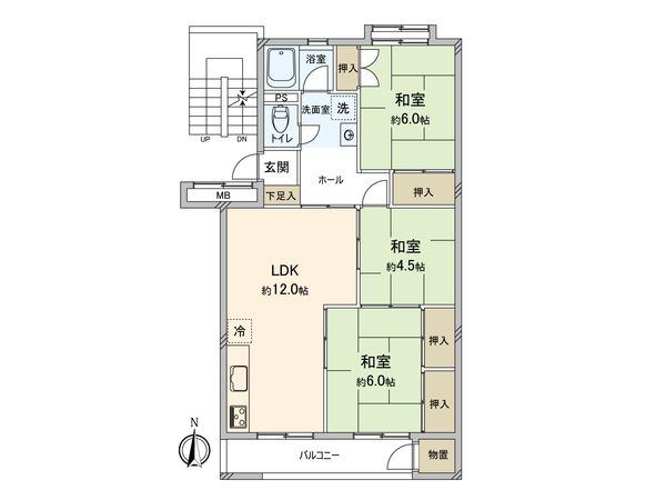 入間仏子団地 8号棟 間取図(平面図)