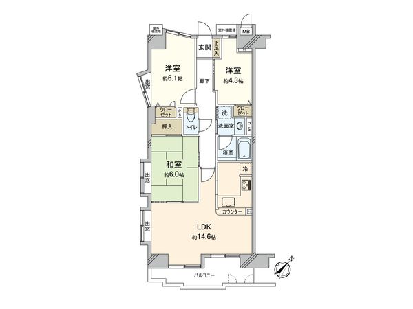 朝日パリオ入間市 間取図(平面図) 朝日パリオ入間市 間取図(平面図)