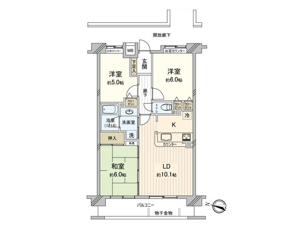 ダイアパレス川越西小仙波 間取図(平面図) ダイアパレス川越西小仙波 間取図(平面図)
