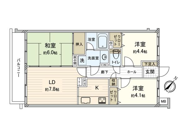 セントレー狭山 間取図(平面図)