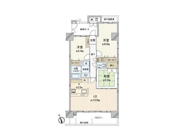 アクエス武蔵藤沢 間取図(平面図)