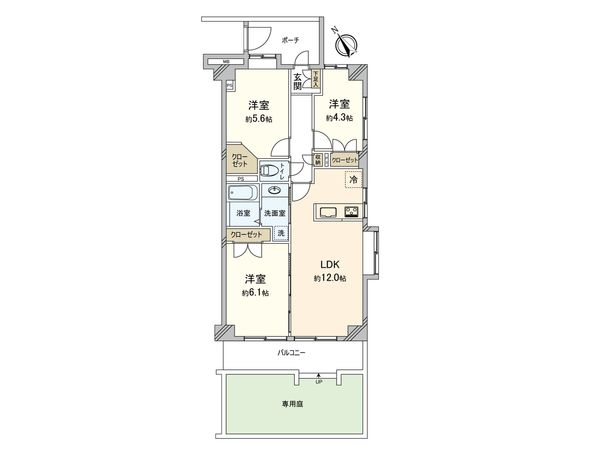 ユアコート武蔵藤沢 間取図(平面図) ユアコート武蔵藤沢 間取図(平面図)